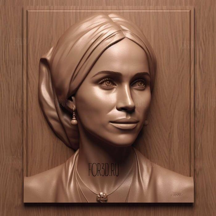 Meghan Markle 2 stl model for CNC